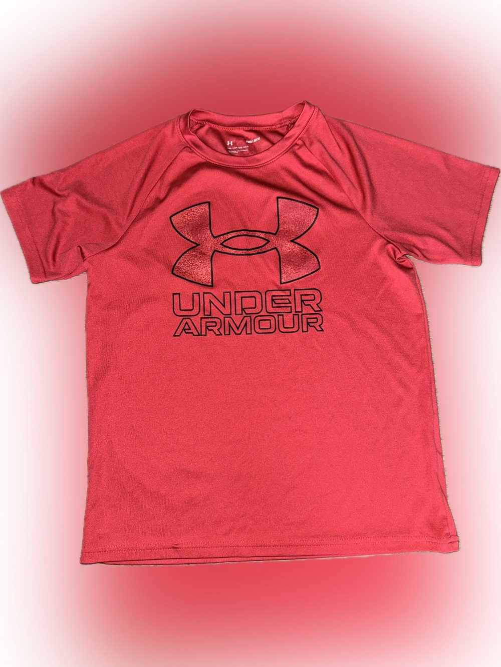 🌸Under Armour Red Short Sleeve Logo Performance Tee - Kids